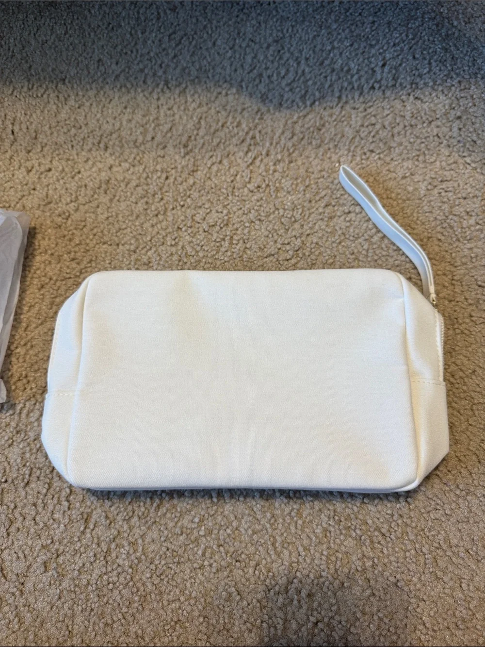 Valentino Ivory Travel Toiletry Pouch - Elegant Cosmetic Bag
